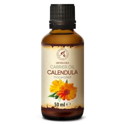 Abbildung von Ringelblumenöl 50ml Calendulaöl Reines Calendula Öl Basisöl Officinalis Ringelblumen für Gesicht Nägel Hände Schönheit Massage Kosmetik Körperpflege