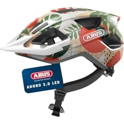 Abbildung von ABUS Fahrradhelm Aduro 3.0 LED Sportiver City Helm in stilvollem Design für alltägliche und sportliche Touren mit Rücklicht Damen Herren Größe M, Orange