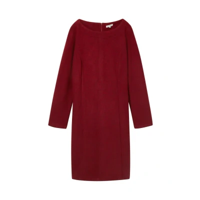Abbildung von TOM Tailor Strickkleid, Damen, Größe: 44, Deep red melange
