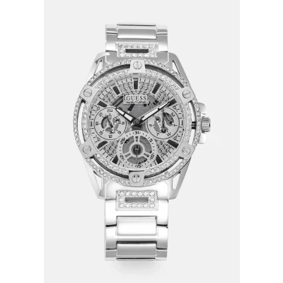 Abbildung von Guess Ladies Sport Uhr silvercoloured, Damen, Größe: One Size, Silver coloured
