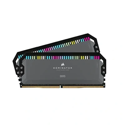Abbildung von Corsair DOMINATOR PLATINUM RGB DDR5 32GB (2x16GB) 5200MHz CL40 AMD EXPO Intel XMP iCUE Kompatibler Computerspeicher Grau (CMT32GX5M2B5200Z40)