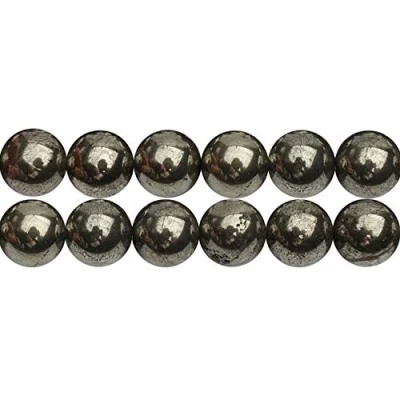 Abbildung von SKYBEADS 4mm Rund Pyrit Natürlich Edelstein Perlen zum Auffädeln 38cm Strang Approx 90 Stück