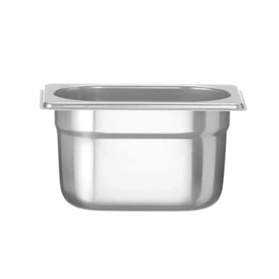 Abbildung von HENDI Gastronormbehälter, Temperaturbeständig von 40 bis 300C, Heissluftöfen Kühl und Tiefkühlschränken Chafing Dishes Bain Marie, Stapelbar, 1L, GN 1/9, 176x108x(H)100mm, Edelstahl 18/10