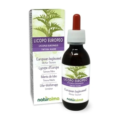 Abbildung von Ufer Wolfstrapp oder Gemeiner (Lycopus europaeus) Kraut Alkoholfreier Urtinktur Naturalma Flüssig Extrakt Tropfen 120 ml Nahrungsergänzungsmittel Veganer