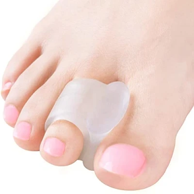 Abbildung von Gel Zehenspreizer, Kleiner Zehen Separator &amp; Protektor 4PCS Neues Material, Kleinen Zeh Valgus Corrector, für überlappende Zehen, Relief Druck und Schmerzen.