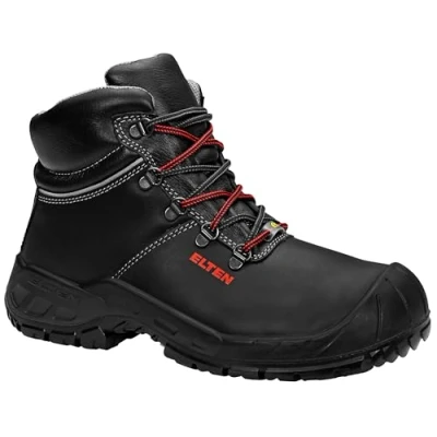 Abbildung von ELTEN Sicherheitsschuhe RENZO XW Mid ESD S3, Herren, Leder, Stahlkappe, leicht, robust, Schwarz, Größe: 45