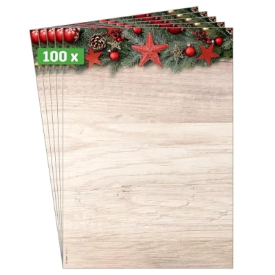 Abbildung von SIGEL DP442 Briefpapier Weihnachten &quot;Chalet Style&quot;, A4, 100 Blatt, aus nachhaltigem Papier