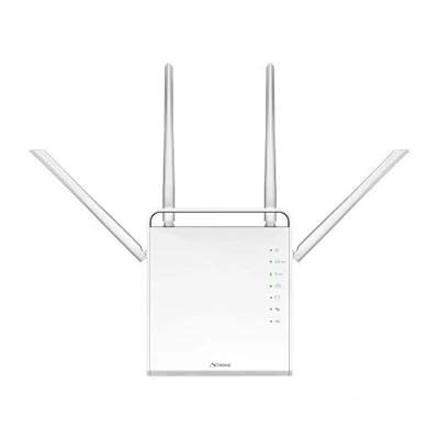 Abbildung von STRONG Dual Band Gigabit WLAN Router 1200, Bis 1200 Mbit/s für 5GHz WiFi, LAN, WAN, Verstärker, Anschluss an Kabel /DSL /Glasfaser Modem, Gast Netzwerk, Weiß
