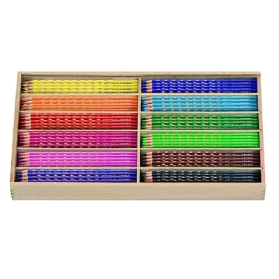 Abbildung von LYRA Groove Slim L2824144, Schoolpack mit 144 Farbstiften im Holzkasten, sortiert