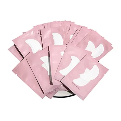 Abbildung von Lunamoon 50 Paare Augenpads für Wimpernverlängerung Wimpern Pads Bootsform Augen Patches Pad Zubehör Under Eye for Eyelash Extensions Gut Bleiben (Pink Boat)