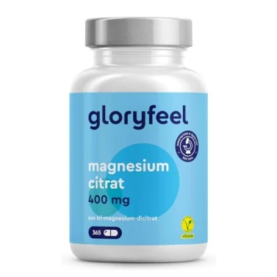 Abbildung von Magnesiumcitrat 365 Kapseln Elementares Magnesium Hochdosiert Gut verträgliches &amp; hoch bioverfügbares Tri Dicitrat Vegan, laborgeprüft ohne Zusätze