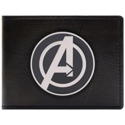 Abbildung von CAPTAIN AMERICA Avengers Assemble Metallabzeichen Schwarz Portemonnaie Geldbörse