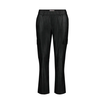 Abbildung von Cartoon MIT Aufgesetzten Taschen Stoffhose, Damen, Größe: 34, Schwarz