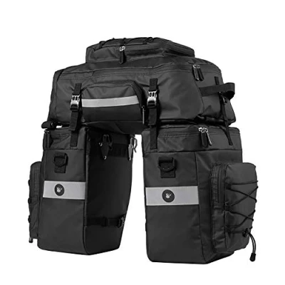 Abbildung von PELLOR Fahrradtasche Multifunction Radfahren Gepäckträger Tasche Reißfest Groß Gepäcktaschen mit Regen Abdeckung