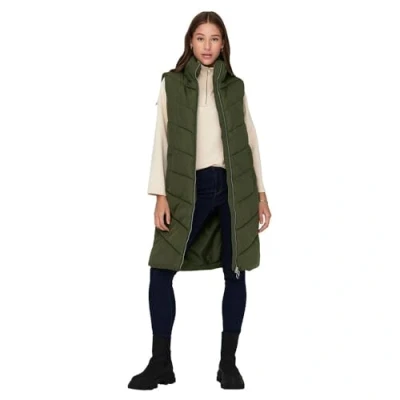 Abbildung von JDY Finno Padded NEW Weste, Damen, Größe: Small, Forest night/silver