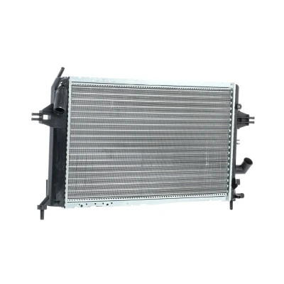 Abbildung von NRF EASY FIT 506616 Kühler, Motorkühlung Aluminium 600 366 42 mit Gummitülle Kühlrippen gelötet OPEL: Astra G CC