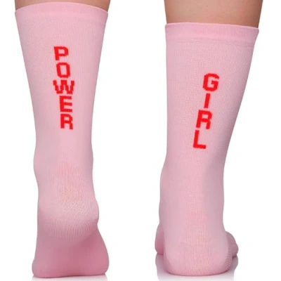 Abbildung von TODO Rosa Rennrad Socken Damen und Herren. Fahrradsocken mit Motiv, Radsocken Lustig (Girl Power 39 42)