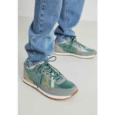 Abbildung von Pepe Jeans BRIT Printy Sneaker low, Damen, Größe: 37, Bleach green Leder/synthetik