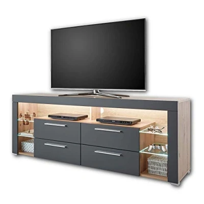 Abbildung von Stolkom TV Schrank »Goal«, 4 Schubkästen, 6 offenen Fächern, Stellmaß 179/66/44 cm