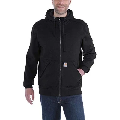 Abbildung von Carhartt Herren Wind Fighter® mittelschweres Full Zip Sweatshirt, Schwarz, M