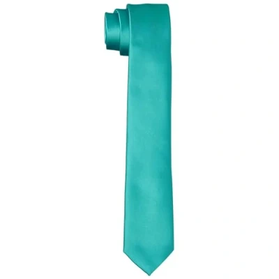 Abbildung von DonDon Krawatten für Herren handgefertigt Seiden Look 6 cm Krawatte Türkis
