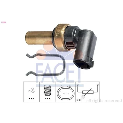 Abbildung von FACET 7.3300 Sensor, Kühlmitteltemperatur Made in Italy OE Equivalent MERCEDES BENZ: E Class Saloon, SMART: City Coupe