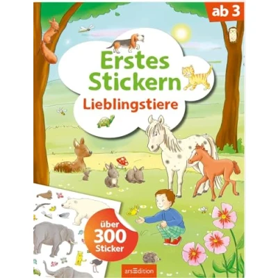 Abbildung von Erstes Stickern Lieblingstiere: Über 300 Sticker Stickerheft für Kindergarten Kinder ab 3 Jahren