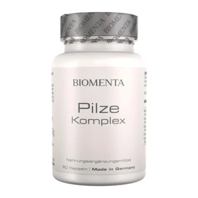 Abbildung von BIOMENTA Pilze Komplex 60 hochdosierte Vitalpilz Kapseln vegan Premiumqualität