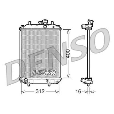 Abbildung von Kühler, Motorkühlung DENSO DRM35002