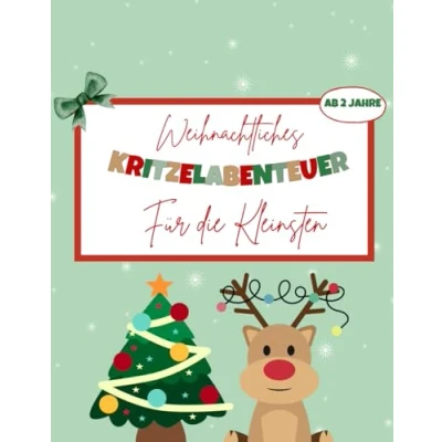 Abbildung von Mein erstes Weihnachtsmal und Kritzelbuch ab 2 Jahre zum ausmalen kritzeln: Weihnachtsmalbuch für Kinder fördert Kreativität Feinmotorik