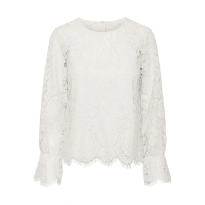 Abbildung von YAS Yasperla Bluse Offwhite, Damen, Größe: XXL, Offwhite