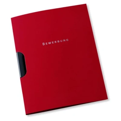 Abbildung von Oxford Bewerbungsmappe A4, aus Karton, Klemm Mappe, bordeaux, 10er Pack