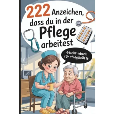 Abbildung von 222 Anzeichen, dass du in der Pflege arbeitest: Das witzige Geschenk mit skurrilen Momenten und verrückten Geschichten aus dem Alltag