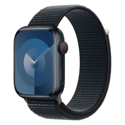 Abbildung von Apple Watch Armband Original Stoff Dunkelblau Geeignet für Series 1 9 / SE Ultra (2)