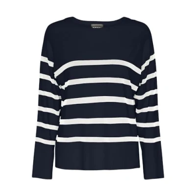 Abbildung von Pieces Pcsia Strickpullover, Damen, Größe: XS, Sky captain/white