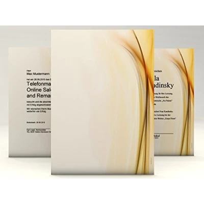 Abbildung von Urkundenpapier &quot;Ambiance&quot; 50 Blatt modern für Urkunden Zertifikate DIN A4 190g/qm hochwertig Briefpapier Kartonpapier certificate paper Blanko Urkunde Anerkennung Papier