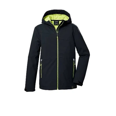 Abbildung von killtec Jungen Softshelljacke/Outdoorjacke mit Kapuze KOS 321 BYS SFTSHLL JCKT, dunkeloliv, 152, 41553 000