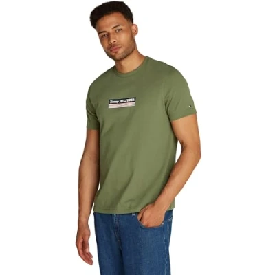 Abbildung von Tommy Hilfiger BOX TEE Tshirt print, Herren, Größe: 3XL, Battle green