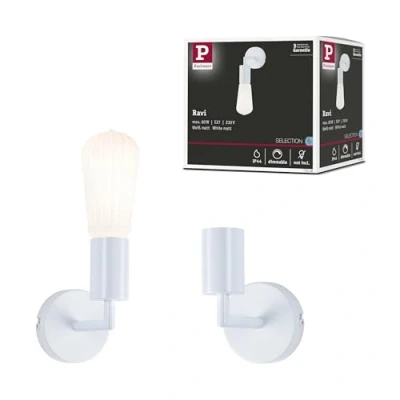 Abbildung von Paulmann Wandleuchte »Ravi IP44 max 1x60W 230V Metall«, Leuchtmittel E27 ohne Leuchtmittel,