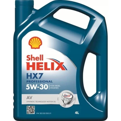 Abbildung von Shell Helix HX7 Professional AV 5W 30 4l Motoröl 550046649 SUZUKI: SWIFT 3, VOLKSWAGEN: GOLF Touran I, Passat B5 GP Estate, BMW: 3 Saloon, 5 Saloon