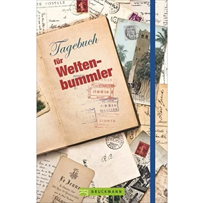 Abbildung von Reisenotizbuch. Tagebuch für Weltenbummler. Ein Travel besonderes Journal Weltreisende.