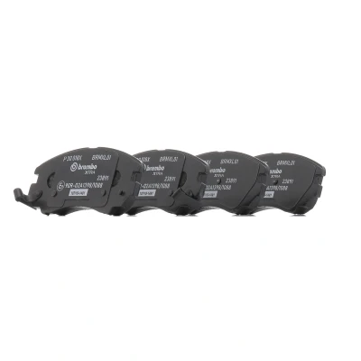 Abbildung von BREMBO P 30 018X Bremsbelagsatz mit akustischer Verschleißwarnung ohne Zubehör HYUNDAI: ix20, Tucson, Elantra V Saloon, KIA: Sportage II, Venga