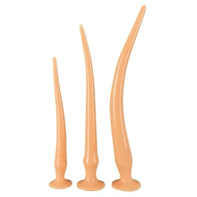 Abbildung von 3 teiliges Analplug Set „Super Long Flexible Butt Plug Set“, verschiedene Extra Längen und Gewichte