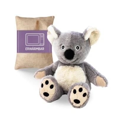 Abbildung von Habibi Premium Wärmekissen/Stofftier f. Kinder u. Erwachsene 1956 Koala Bär, herausnehmbare Hirsefüllung Wärmekuscheltier zum Erwärmen in der Mikrowelle/Backofen, ideal auch für Babys
