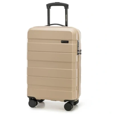 Abbildung von WITTCHEN COMODO Line Kleiner Koffer Kabinentasche Kabinenkoffer Handgepäck Reisekoffer Hartgepäck aus ABS TSA Schloss Größe S Beige