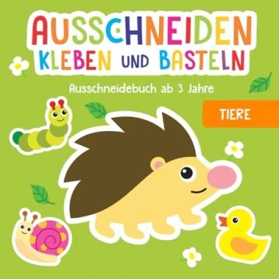 Abbildung von Ausschneidebuch ab 3 Jahre: Tiere Schneiden, Kleben und Basteln! Inkl. Scherenführerschein Das Bastelbuch für Kinder Jahre