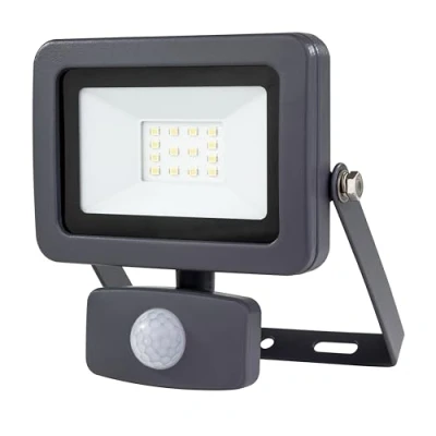 Abbildung von REV Aussenlampe mit Bewegungsmelder FLARE Wandleuchte aussen IP44, LED Lampe 20W, 1700 Lumen, 6500K, Erfassungswinkel 120 auf 9m, anthrazit