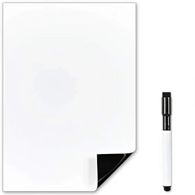 Abbildung von The Magnet Shop Tafel Kühlschrankmagnet, flexibel und magnetisch, trocken abwischbare Memotafel mit abwischbarem Stift Notiztafel, Essensplaner (weiß, A3 (42 x 30 cm)