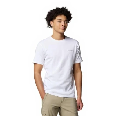 Abbildung von Columbia North CASCADES Short Sleeve TEE Tshirt print, Herren, Größe: XL, White