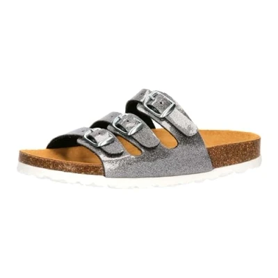 Abbildung von Lico Mädchen Bioline Kids Glitter Hausschuh, silber, 29 EU